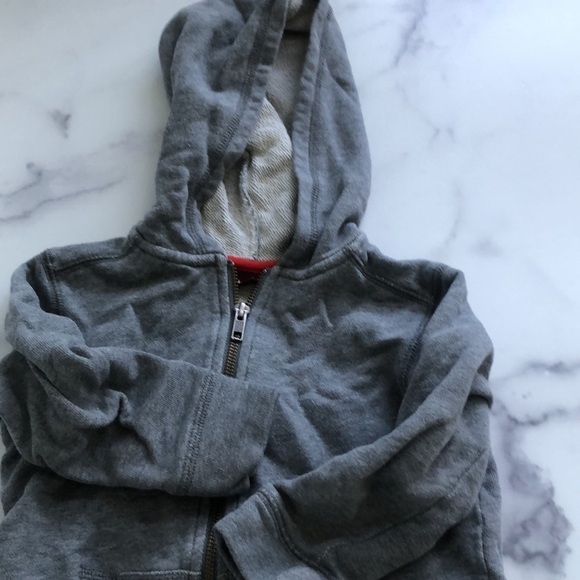 Tea Collection Zip-Up Gray Hooded Sweatshirt Unisex Girls Size 3T - Picture 7 of 7